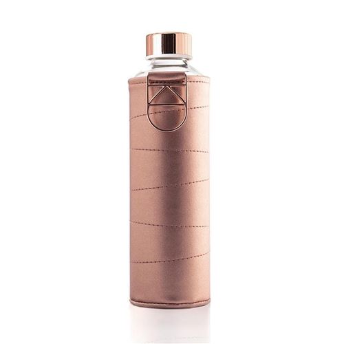 Equa - Bouteille d'eau en verre - 750 ml - Mismatch avec manchon - Bronze