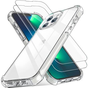 Coque pour iPhone 13 (6,1) - Silicone Transparent avec Cercle magnétique  intégré Phonillico®
