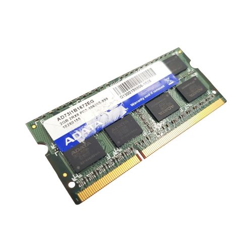 Barrette Mémoire 2Go RAM DDR3 Adata AD73I1B1672EG SO-DIMM PC3-10600S 1333MHz 1Rx8