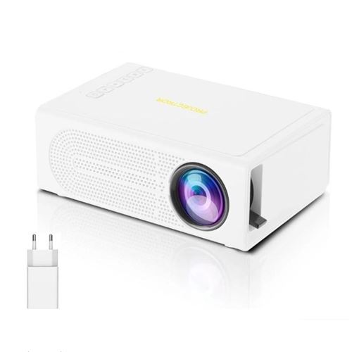  Brightake Mini vid&eacute;oprojecteur, Portable, R&eacute;troprojection d'&eacute;cran filaire, Prend en charge iOS et Android, Compatible avec les ordinateurs 