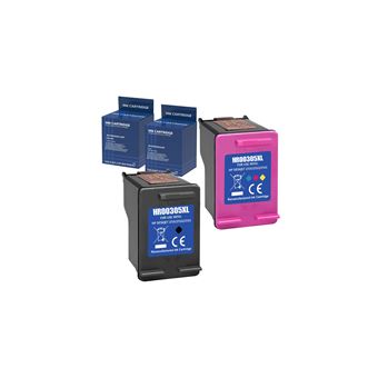 Cartouches D'Encre 305 XL Compatible HP – Pack 2 (Noir + Couleur) Pour DeskJet & Envy