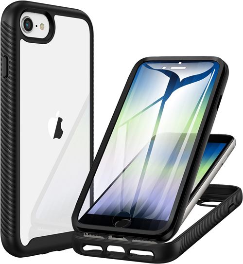 Coque 360 degrés intégrale pour Apple iPhone 16e / SE 4 2025 5G Protection arrière Avant noir - XEPTIO