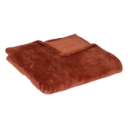 Plaid Ollis 130x180cm Terracotta Atmosphera créateur d'intérieur