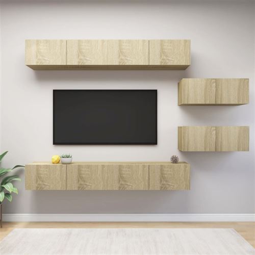 Vidaxl Ensemble De Meuble Tv 6 Pcs Chêne Sonoma Bois D Ingénierie - Image 2