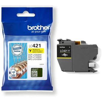 Brother LC421Y - Jaune - original - cartouche d'encre - pour Brother DCP-J1140DW, DCP-J1800DW, MFC-J1010DW, MFC-J1012DW