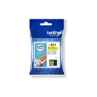 Brother LC421Y - Jaune - original - cartouche d'encre - pour Brother DCP-J1140DW, DCP-J1800DW, MFC-J1010DW, MFC-J1012DW