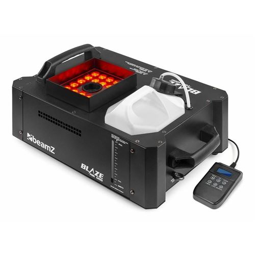 BeamZ BLAZE1200 Machine à fumée verticale et horizontale RGBA - 1200 Watts, 24 LEDs de 4 W, réservoir 2,8 L