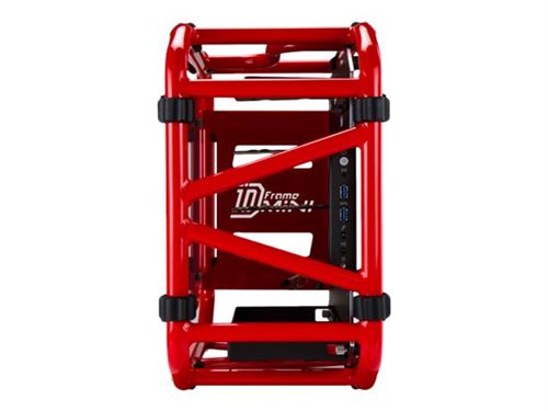 Non Communiqué Rouge In Win D-Frame Mini - Usff - Mini Itx - Panneau Latéral Fenêtré (Verre Trempé) - Pas D'alimentation (Atx12v/ Ps/2/ Eps) - Brillant - Usb/Audio