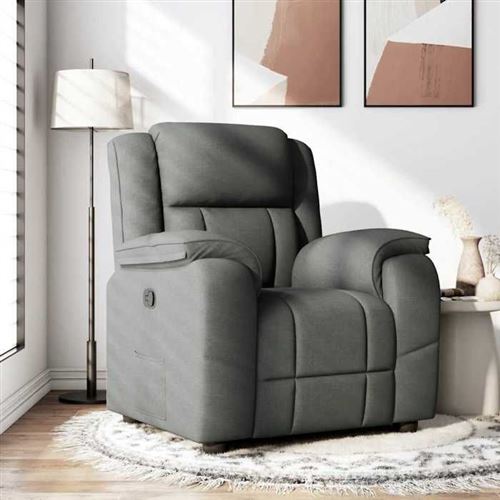 Non Communiqué Gris Vidaxl Fauteuil Réglable Tissu Foncé