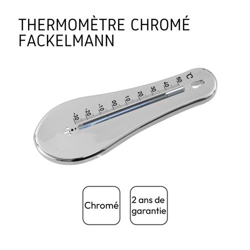 Thermomètre intérieur et extérieur en bois fackelmann tecno - RETIF