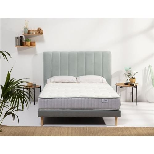 Ensemble Matelas 140x190 cm + sommier + pieds - 22 cm - VIENNE