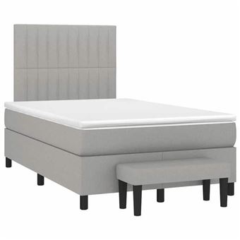 VidaXL Lit Double Rembourré 180x200 Cm – Cadre De Lit Moderne Avec Sommier à Lattes, Tissu Gris Foncé Élégant Et Confortable Pour Chambre Adulte