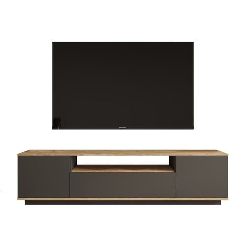 HANAH HOME Meuble Tv En Bois ""fr7"" - 180 X 44 X 44 Cm - Pin Atlantiqueanthracite