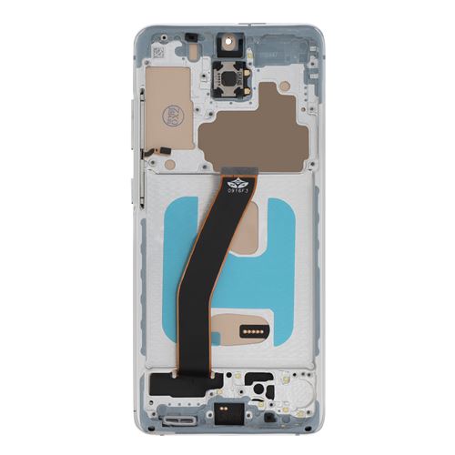 Bloc Complet pour Samsung S20 Écran LCD + Vitre Tactile et Châssis Clappio Blanc