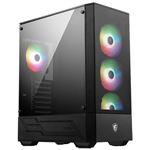 MSI MAG FORGE 112R - Mid tower - ATX - panneau latéral fenêtré (verre trempé) - pas d'alimentation (ATX) - USB/Audio