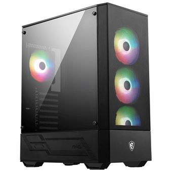 MSI MAG FORGE 112R - Mid tower - ATX - panneau latéral fenêtré (verre trempé) - pas d'alimentation (ATX) - USB/Audio