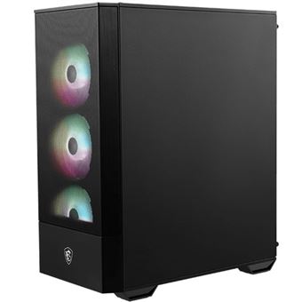 MSI MAG FORGE 112R - Mid tower - ATX - panneau latéral fenêtré (verre trempé) - pas d'alimentation (ATX) - USB/Audio