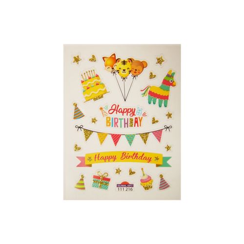 Stickers - Fête d'anniversaire - Paillettes - 1,8 cm