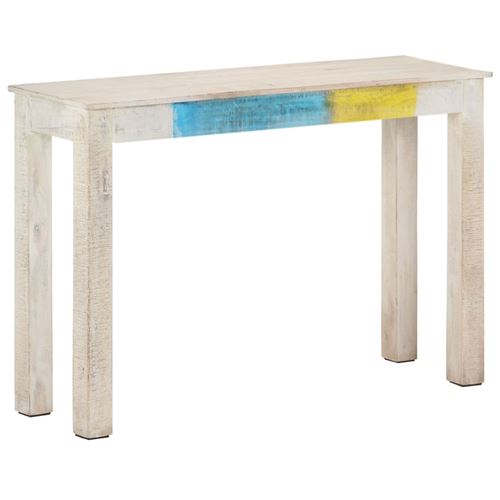 Vidaxl Blanc Table Console Bois De Manguier - Image 3