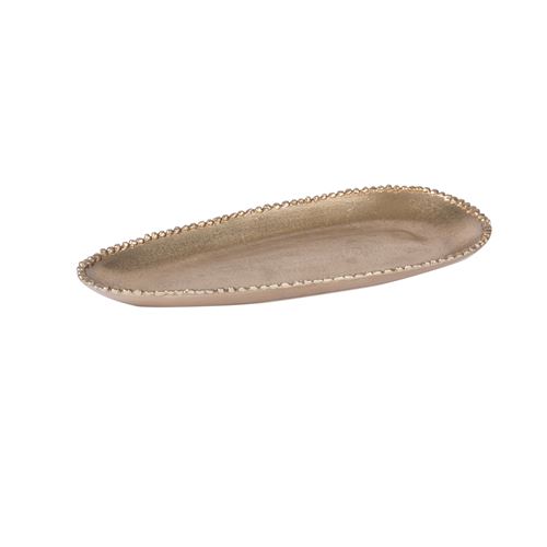Vide-poche oeuf perla or 34x19 cm table passion - Table Passion - Or - Aluminium