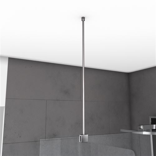 Barre de fixation plafond pour douche a l'italienne - BARRE DE FIXATION PLAFOND 60cm RECOUPABLE