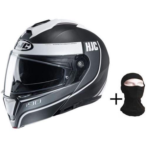 SHARK HJC i90 Davan Casque modulable + Cagoule - Noir blanc