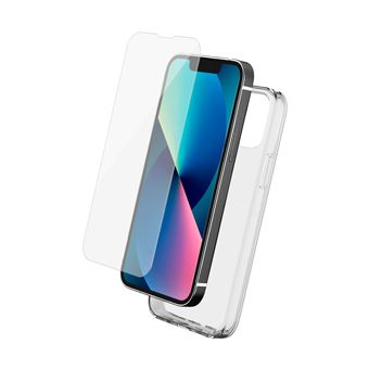 Pack Protection IPhone 13 Mini : Coque Antichoc Transparente + Film En Verre Trempé Pour écran - Neuf