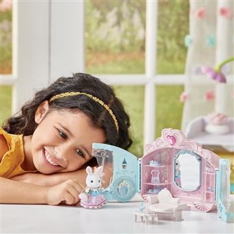 Coffret De Jeu - Sylvanian Families - Dressing De Princesse - Carrosse Et Fille Lapin Neige
