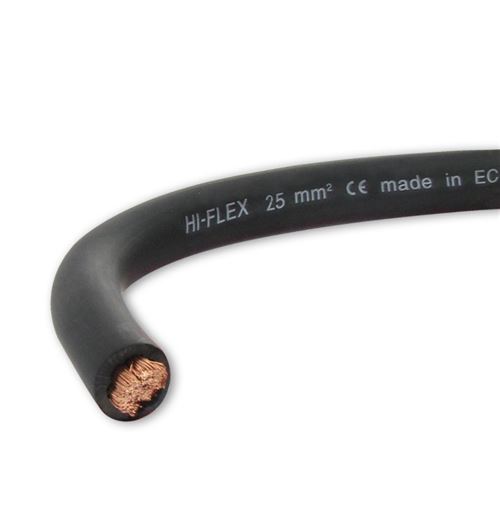Cable electrique extra souple batterie soudage noir 25 mm ? - 10 metres - Oc-pro
