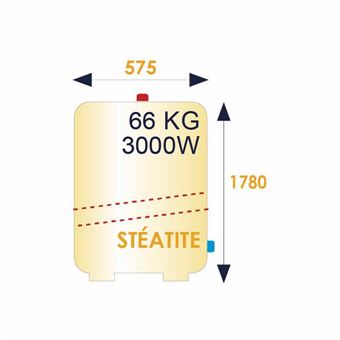 THERMOR - Chauffe-eau électrique Steatis stéatite vertical stable 300L