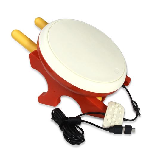 GANGXUN Tambour Taiko pour Switch : Câble USB, Haute Sensibilité, Contrôleur Séparé | Compatible Taiko no Tatsujin | Baguettes & Support Inclus