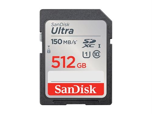 SanDisk Ultra - Carte mémoire flash - 512 Go - Class 10 - SDXC UHS-I