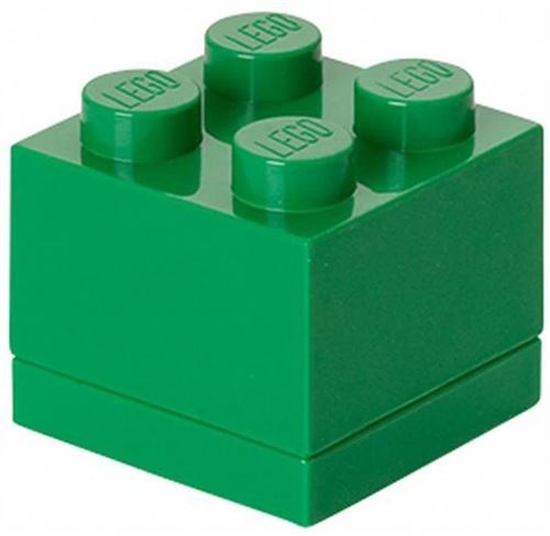 Lego Mini Pierre De Rangement 4 Plots 4,6 X 4,3 Cm Polypropylène Vert