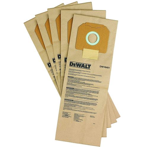 Dewalt Dwv9401-Xj - 5 Bolsas De Papel Para Aspirador Dwv902M