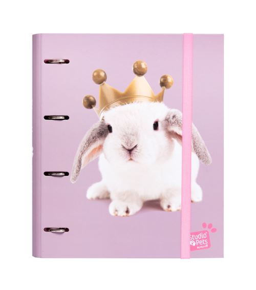 Dossier 4 Anneaux Decoupe Premium Studio Pets Rabbits