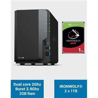 Synology Ds2 2go Serveur Nas Ironwolf 2to 2x1to Serveur Nas Achat Prix Fnac