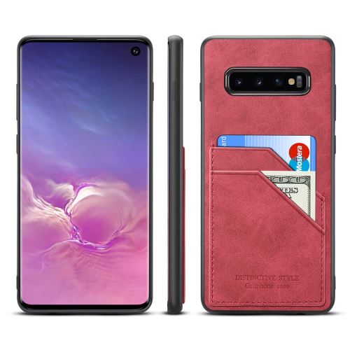 Coque en TPU double emplacement pour carte rouge pour votre Samsung Galaxy S10
