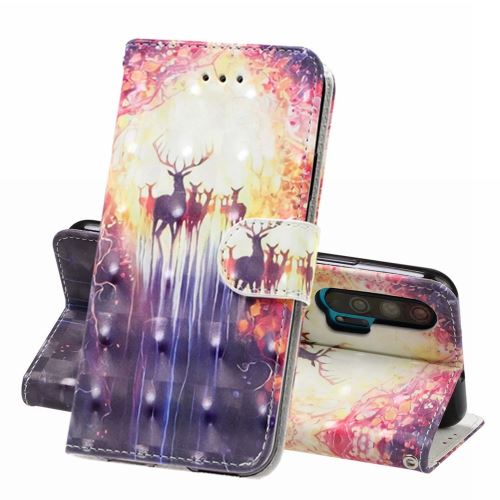 Etui en PU décor spot wapiti pour votre Huawei Honor 20 Pro