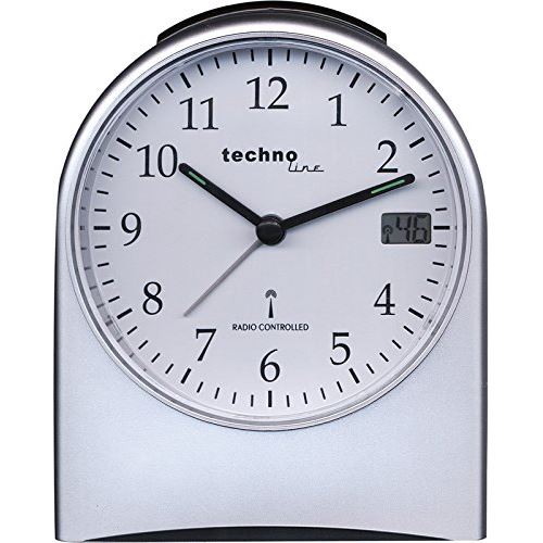 Technoline WT 765 Réveil de Radio Argent/Noir 12 x 6 x 14,7 cm
