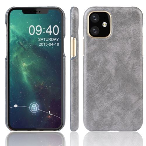 Etui en PU rigide gris pour votre Apple iPhone 6.1 pouces (2019)