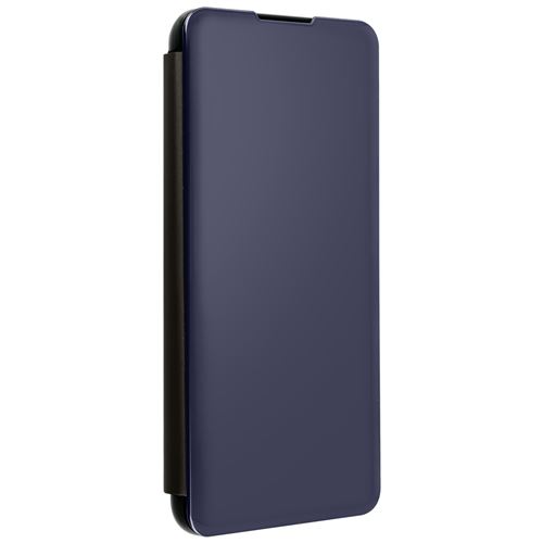 Housse pour Samsung Galaxy S21 Clapet translucide Design Miroir Support Vidéo Noir