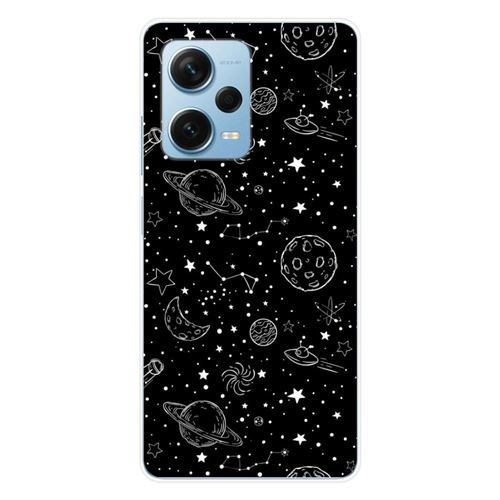 Coque en silicone imprimée compatible Xiaomi Redmi Note 12 Pro Plus Galaxy draw