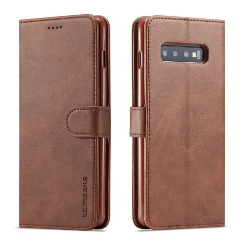 Etui en PU avec support café pour votre Samsung Galaxy S10