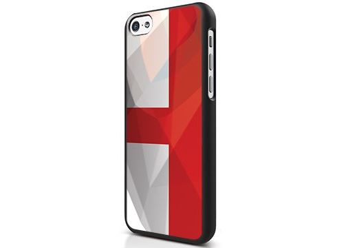 Coque arrière rigide noire pour iPhone 4/4s avec motif drapeau Angleterre