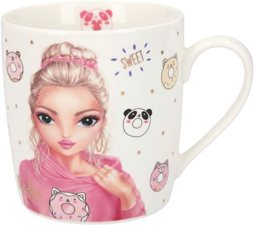 TOPModel mug Candy Cake13,6 cm crème/rose en porcelaine 2 pièces