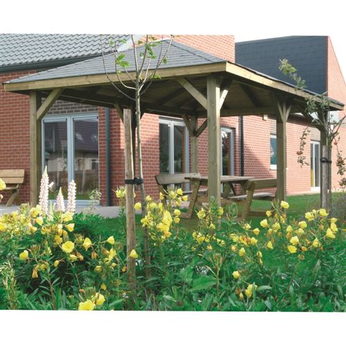Solid Abri de Jardin Maisonnette Chalet de Jardin Kiosk 449x347