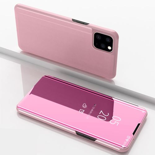 Etui en PU surface de miroir de la fenêtre de vue or rose pour votre Apple iPhone XR (2019) 6.1 pouces