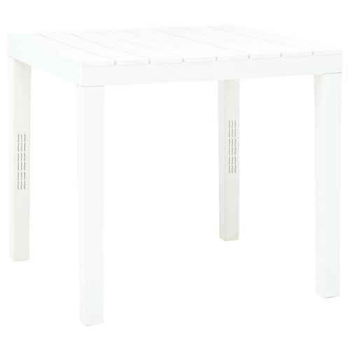 Vidaxl - Table de jardin Blanc 78x78x72 cm Plastique Blanc