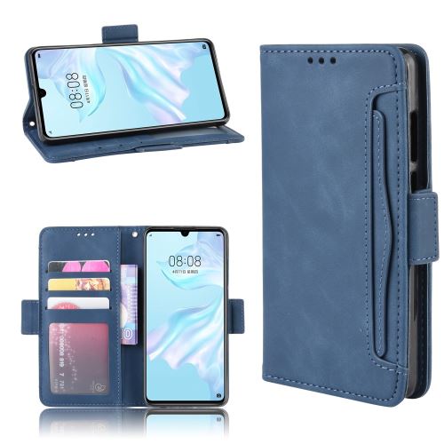 Etui en PU + TPU avec support bleu pour votre Huawei P30
