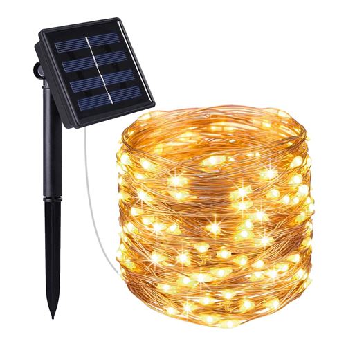 Non Communiqué Cuivre Guirlande Solaire Skinny 100 Led 11,5M